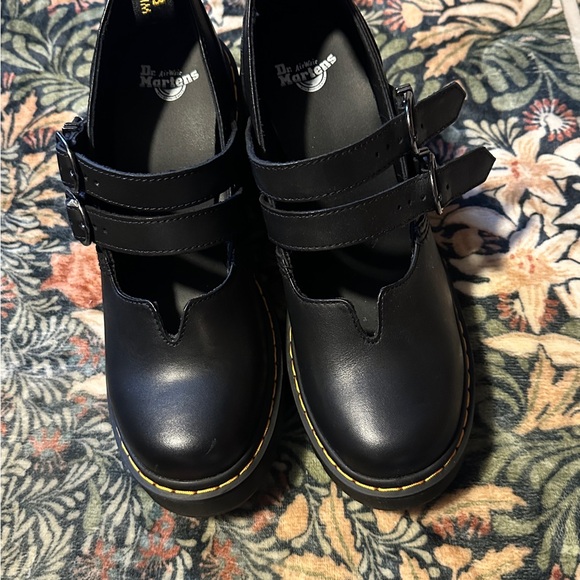 Dr. Martens Black Double Strap Heels Dr. Martens womens Eviee - Picture 5 of 5